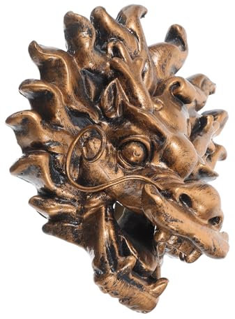 CIYODO Fontaine Murale avec Tête De Dragon Dorée Robinet Extérieur pour Jardin Et Villa Fontaine Décorative pour Aménagement Paysager Extérieur