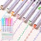 Newtic 6 Stück Textmarker Set, Bunte Highlighter Pen, Spitze Stifte mit Verschiedenen Formen, Kurven Textmarker Set für Notizen, Handbücher, einen Plan machen