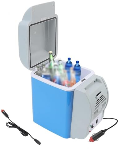 HAZARA Glaciere Electrique Voiture, 7.5L, Voiture 12v,Faible Bruit CongéLateur Portable, Fonction Refroidissement Et Chauffage Frigo Portable, pour Tous Les VéHicules 12v