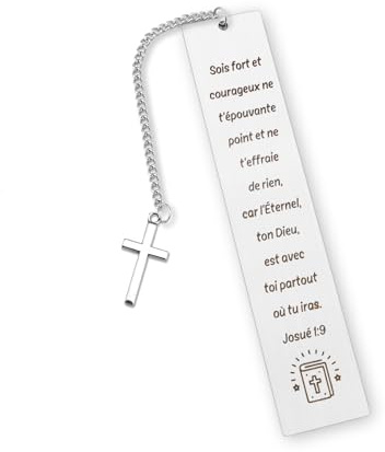 Marque-Page Chrétien,Signet Inspirant,Cadeau pour Communion et Confirmation,Cadeau de baptême,Cadeau d'Anniversaire et Calendrier de l'Avent,Marque pages religieux pour femme et hom