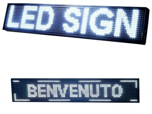 INSEGNA LUMINOSA TABELLA WIFI SCORREVOLE LED PROGRAMMABILE 100x20CM LUCE BIANCA