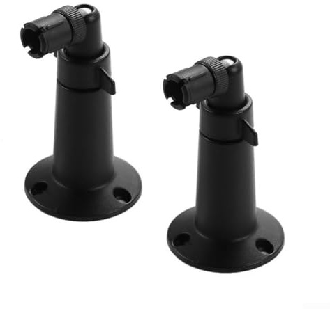 Upluxmira Paquete de 2 soportes de pared de aluminio ajustables de seguridad, rotación de 360°, inclinación de 90°, compatible con cámaras CCTV de 1 sobre 4 hilos, función interior/exterior