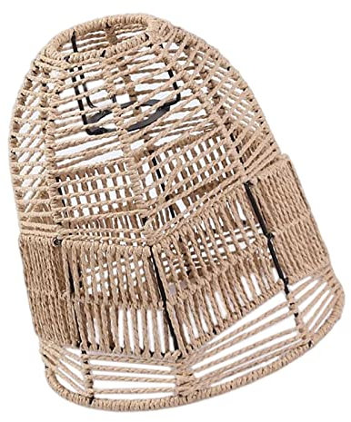 perfk Lámpara Colgante Pantalla Retro Ratán Lámpara Colgante Pantalla de Mimbre Tejida para Dormitorio Hotel Comedor Sala de, Estilo C