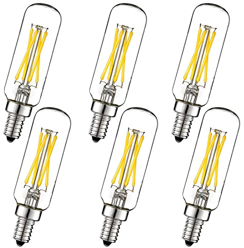 LiteHistory E12 led Bulb 6W Equivalent Candelabra Light Bulbs 60 watt Neutral White 4000K AC120V 600LM Dimmable T6 T25 for Chandeliers,Ceiling Fan and Wall sconces Pack of 6