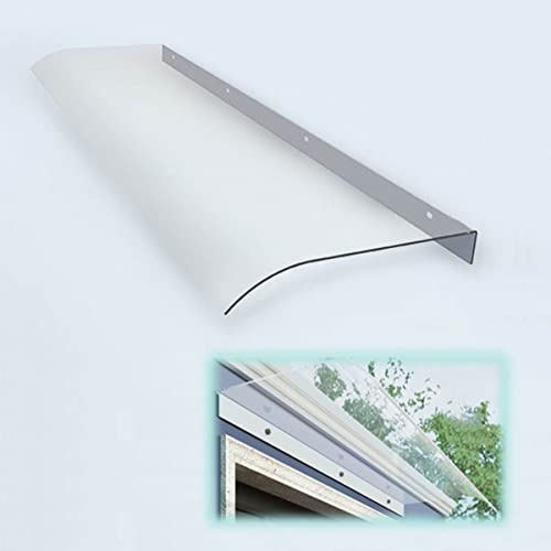 Porch Shade Shelter, Porch Overhead Canopy, Window Door Awning, One-Piece Transparent Polycarbonate Hollow Sheet, For Sun Shettr,UV,Rain, Snow Protection (Color : Facade, Size : 15X43in(40X110cm))