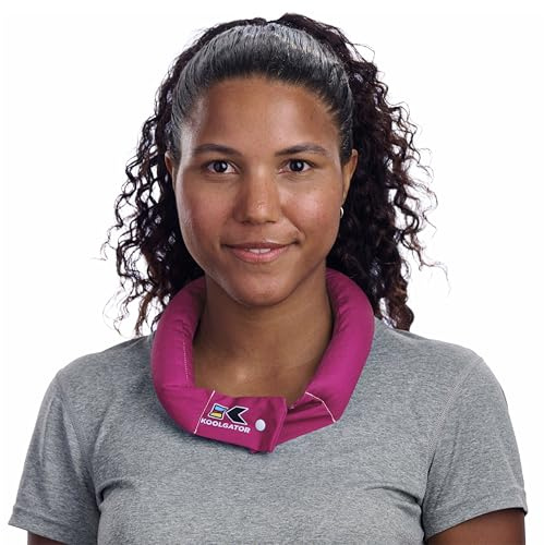 KOOLGATOR Evaporative Cooling Neck Wrap – Reusable Neck Cooler with Long Lasting Relief During Hot Weather Activities, Sports, & Outdoor Work, Deep Pink, 1 Pack
