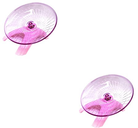 Housoutil 2St Igelrad Chinchilla-Rad Spielzeug für Haustiere Hamster Spielzeug hamsterspielzeug Spielzeuge Übungsrad Haustier-Übungsspielzeug Stumm Lieferungen Hamsterbedarf Käfig Violett