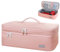 TWOOKTY Double-Layer Travel Carrying Case Portable Storage Organizer Bag for Women, Compatible with Revlon One-Step Hair Dryer and Volumizer Hot Air Brush and Attachments Scandihome Series (Bag Only)
