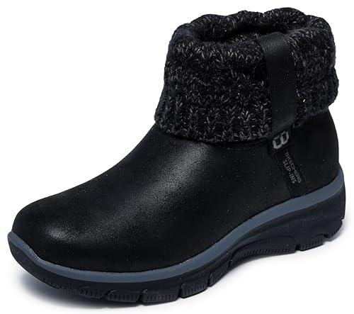 Skechers dam lättgående – mysigt väder 2 – handsfree slip-on ankelstövel, Svart, 40.5 EU