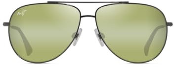 Maui Jim Unisex Hauoli Sunglasses, Shiny Dark Ruthenium, 59-12-145