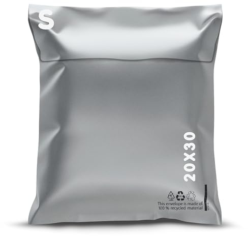 RAGO® Enveloppe Plastique Expedition Lot de 20 pièces -S- 20x30 cm Pochette d'expédition autocollante opaque I Pochette plastique refermable pour vêtements I Achat Colis Perdu Emballage colis Vinted