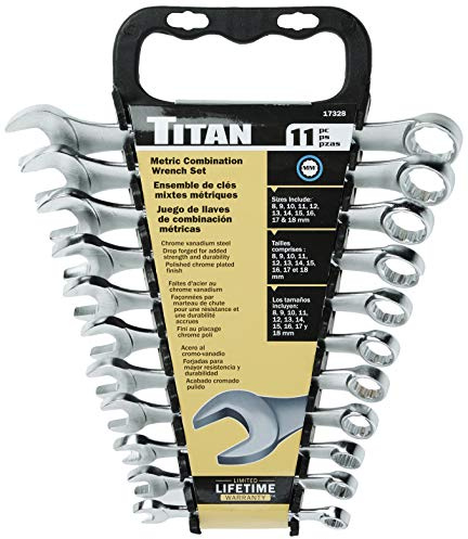 Titan - Juego de Llaves combinadas métricas de 11 Piezas (17328)