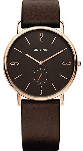 BERING Damen und Herren Uhr Quarz Movement - Classic Collection mit Kalbsleder und Saphirglas 13739-562 Armbandsuhren - 3 ATM