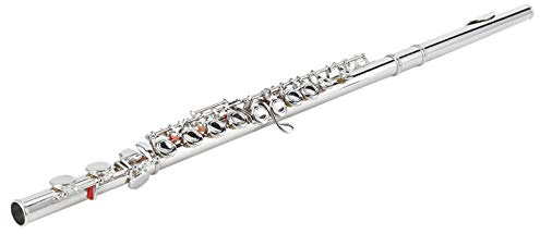 Flauta de plata Prueba profesional de plata esterlina para tocar instrumentos musicales, soporte para principiantes, niños y adultos