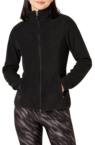 Amazon Essentials Women's Classic-Fit Full-Zip Polar Soft Fleece Jacket, Black, Medium