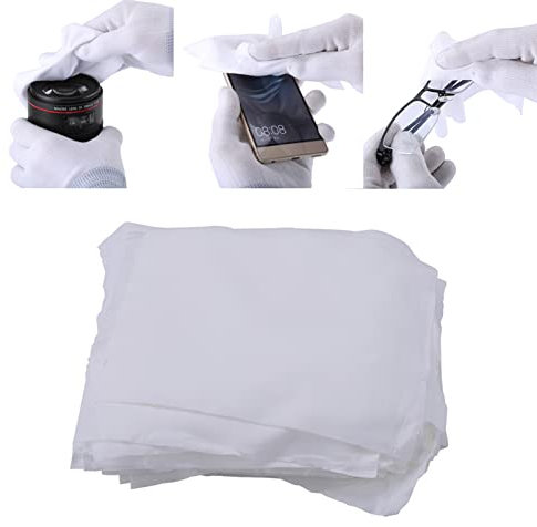 GAESHOW 100Pcs/Bag Lint Free Cloth, 6x6 Inch Cleaning Cloths, Microfiber Dusting Cloth, Anti-static Microfiber Cleanroom Wiper for Oiling Wood or Phone Lens Glasses