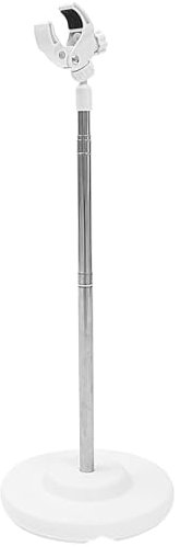 Alipis Hair Dryer Stand Rotating Lazy Hair Dryer Stand Holder Hands- Blow Dryer Holder with Base Adjustable Height Hair Dryer Holder for Pets and Women Hair White 108cm