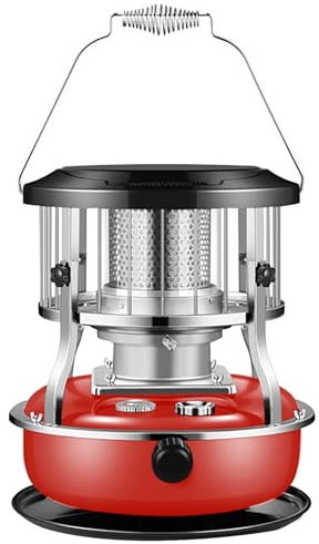 DECORN Effizienter 2-in-1-Kerosin-Heiz- und Herd - Kerosinkocher Camping mit Tragbarem Griff - Kerosin-Herd-Brenner für Kochendes Wasser, Erhitzen, Kochen Beim Wandern, Jagen,Red