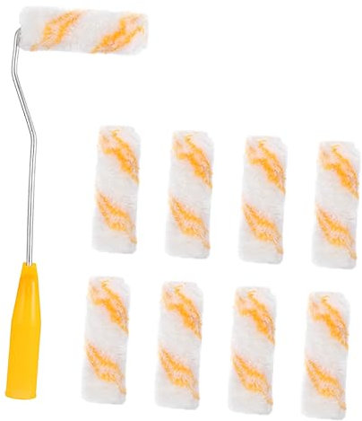 UPKOCH Paint Roller Mini Roller Brush Hot Melt Brush Coating for Wall Painting Tools for Office Store Use Cotton Thread Handle Assorted