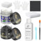Leder Reparatur Set, 60ml Lederfärbevorbereitungslösung(Leather coloring preparation solution), 60 ml Creme Rénovatrice, 50 ml Lederreparaturfarbe