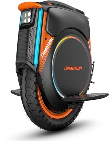 Einräder Inmotion V12 Pro, Erwachsene, Schwarz, 2800-W-Motor, Reichweite bis zu 150 km, begrenzte Geschwindigkeit 25 km/h, 16-Zoll-Luftreifen, Touchscreen, Lautsprecher