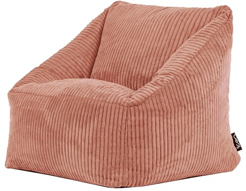 icon Natalia Pouf Bambini, Verde Salvia, Velluto a Coste, Pouf Poltrona, Poltrona Sacco con Riempimento Incluso, Sedia Bambini, Mobili Camera da Letto
