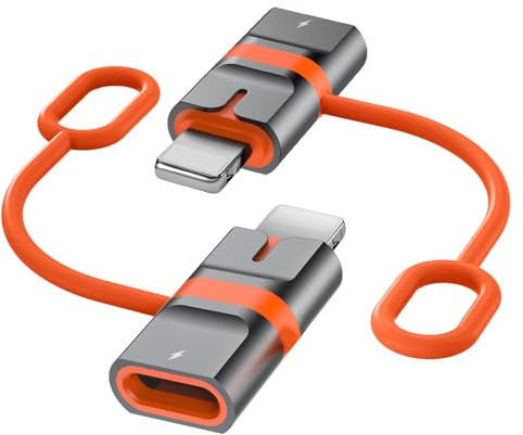 Omivine 2 Stück USB C(Buchse) auf Lightning(Stecker) Adapter 36W PD Ladekabel Konverter für iPhone 14 13 12 11 X Pro Max Air Mini, iPod - Nicht für OTG/Audio!