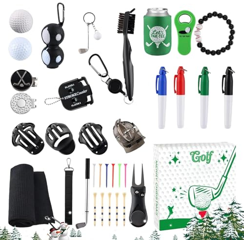 Golfadventskalender - 24 dagars nedräkning, samling av sporttillbehör, samling av sporttillbehör, nyårsfirande | Nybörjare Entusiaster Spelare Familj Vänner Man Son Part