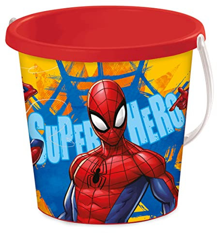 Mondo Toys - BUCKET SPIDERMAN - Sandeimer ø17 cm - Strandspielzeug für Kinder ab 3 Jahren - 28001