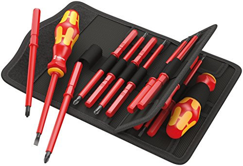 Wera 05347107001 Kraftform Kompakt VDE 60 i/62 i/65 Changeable Blade - Silver (18-Piece)
