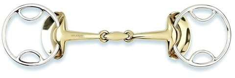 Stübben Gebiss 2260 Golden Wings Trense 4 in 1 doppelt gebrochen - 13,5 cm - 14 mm - Sweet Copper