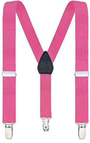 Buyless Fashion Tirantes ajustables para niño o bebé unicolor 2.54 cm - espalda en Y - 5102-Fushia-26
