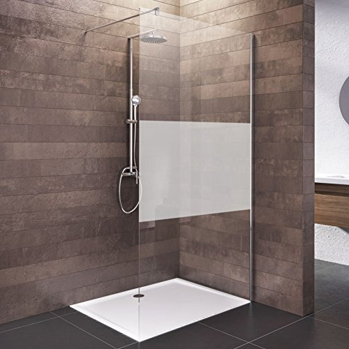 Schulte Duschwand Walk In, 120 x 200 cm, 6 mm Sicherheitsglas (ESG) Dezent, Chromoptik, Dusche vom deutschen Markenhersteller