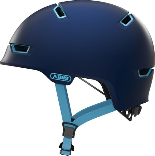 ABUS Stadthelm Scraper 3.0 ACE - Robuster Fahrradhelm für den Stadtverkehr - für Damen und Herren - Blau, Größe M