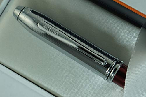 Cross Townsend Tintenroller, limitierte Auflage mit metallischem rotem Schaft und Cross Signature Doppelbänder, Selectip
