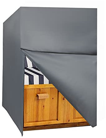 BALLSHOP Strandkorb Schutzhülle mit Reißverschluss 130x170x100cm Schwerlast Reißfest Oxford Gewebe Abdeckung Wasserdicht Winddicht UV-Beständiges Strandkorbhülle Möbelschutzhülle