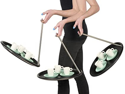 Balance Tray Design by Gijs Bakker Plateau de service Grande idée cadeau de mariage Gadget de cuisine Petit déjeuner par Bed Brunch Plateau à une main avec antidérapant