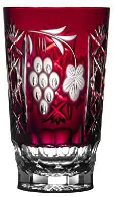 Ajka Marsala - Bicchiere da cocktail Highball con cristallo rosso rubino
