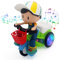 Escomdp Baby Toddler Electric Tricycle Toy Cartoon Motorcycle Vehicle Stunt Performance, Music, Lights, Kids Birthday Gifts (Boy)