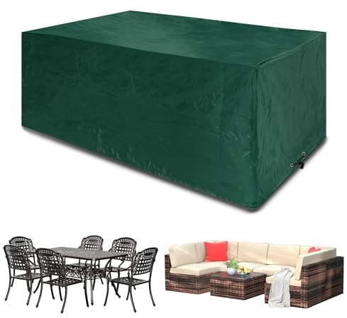 Funshot Abdeckung für Gartenmöbel, 250x200x90cm, wasserdichte Schutzhülle für Gartentische, Loungemöbel, Terrassenmöbel, Sofas, Abdeckplane Gartenmöbel, Anti-UV, Rechteckig