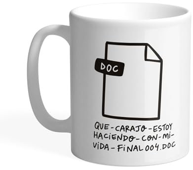 Pedrita Parker Taza café Taza desayuno divertida - Que hago con mi vida - Taza cerámica blanca