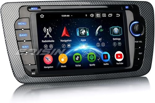Erisin Android 16 4GB+64GB Rdio Coche Bluetooth para Seat Ibiza 2009-2013