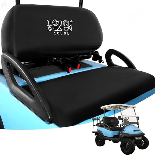 10L0L Housse de siège de voiturette de Golf Noir imperméable pour siège 2 Personnes, Housse de siège de voiturette de Golf pour Yamaha EZGO TXT RXV Club Car DS Precedent