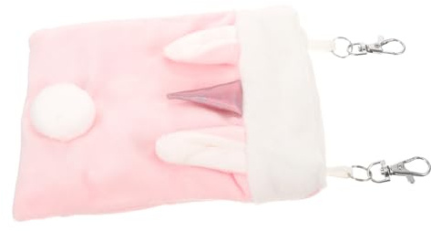 Gatuida Hamaca para Hámster y Petauro del Azúcar Rosa, Cama Cálida y Acogedora de Algodón para Jaula en Casa, Accesorio Decorativo y Cómodo para Animales Pequeños