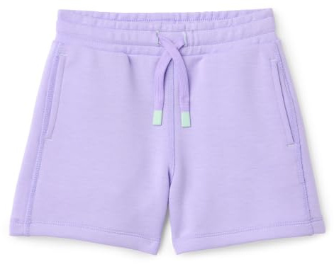 Amazon Essentials Girls' Athletic Regular-Fit Workout Shorts with Pockets, Active Sweat, Lavender, 8 Years