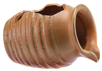 Qianly Frasco de la fuente de circulación de cerámica Fuente de jardín al aire libre Acuario Cave Cave Decoración, Amarillo