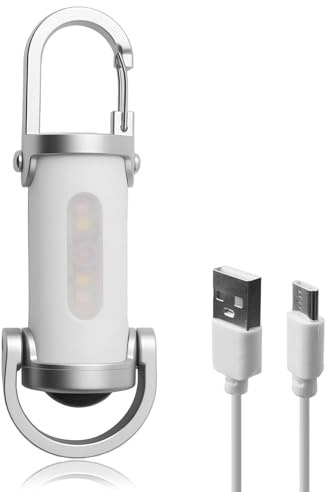 Times Mark Rechargeable Mini Keyring Torch | USB-c LED pocket torch with multiple light modes, compact emergency torch for dog walking, camping, power cuts and everyday c
