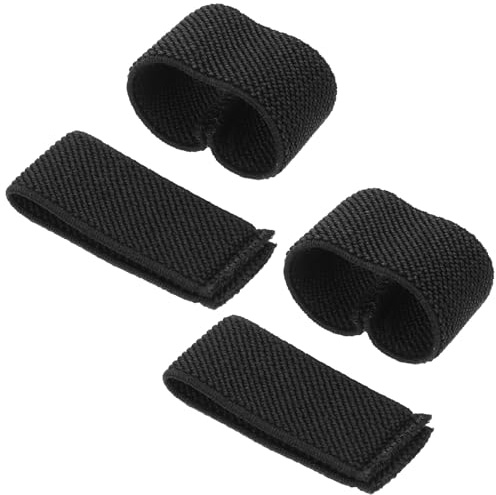 YARNOW Sujetadores Elásticos de Nailon para Cinturón de Mochila 4 Piezas Negras Retenedores Ajustables para Correas Largas Ideales para Actividades al Aire Libre y Senderismo