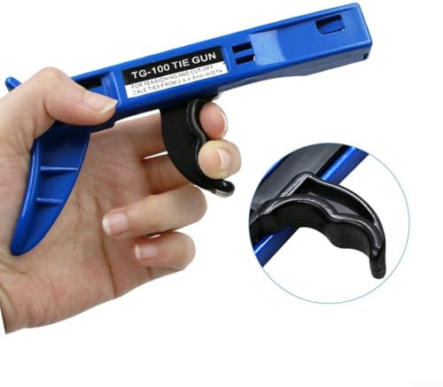 Pince serre-câble en plastique avec tension réglable et fonction de coupe automatique pour une utilisation avec 2 serre-câbles de 4 mm à 4 8 mm