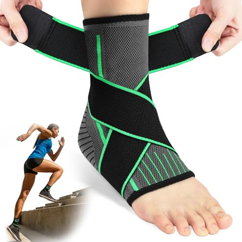 Fefod Knöchelbandage für Verstauchte Knöchel, Sprunggelenkbandage, Schlanke Passform Knöchelstütze, Einstellbares bandage fußgelenk für Herren Damen, Sport & Genesung